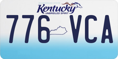 KY license plate 776VCA