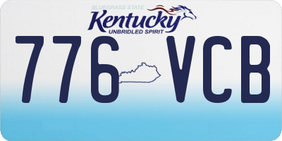 KY license plate 776VCB