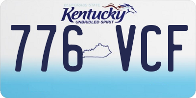KY license plate 776VCF