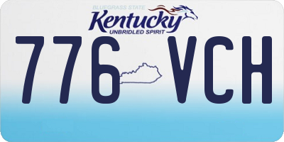 KY license plate 776VCH