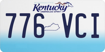 KY license plate 776VCI