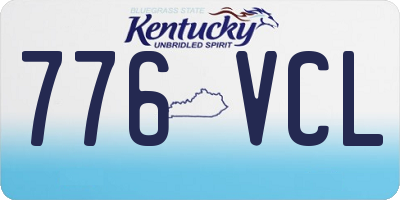 KY license plate 776VCL