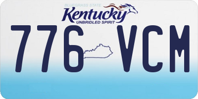 KY license plate 776VCM