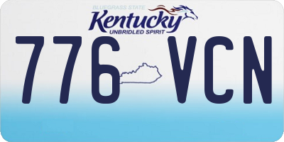 KY license plate 776VCN