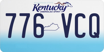 KY license plate 776VCQ