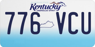 KY license plate 776VCU