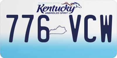 KY license plate 776VCW