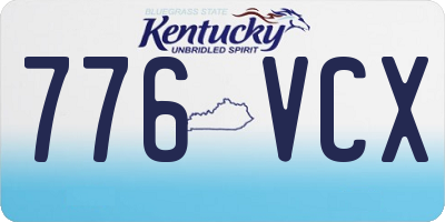 KY license plate 776VCX