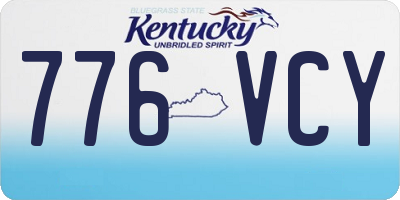 KY license plate 776VCY