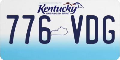 KY license plate 776VDG