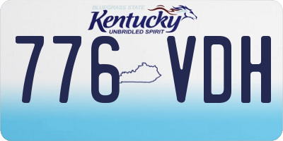 KY license plate 776VDH