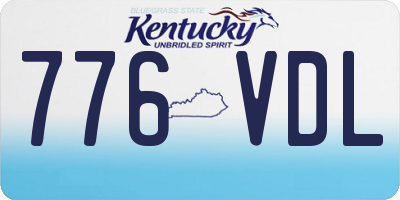 KY license plate 776VDL