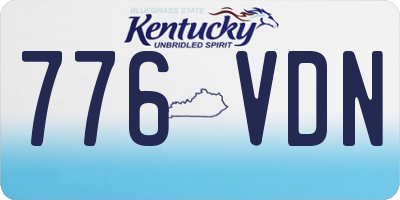KY license plate 776VDN