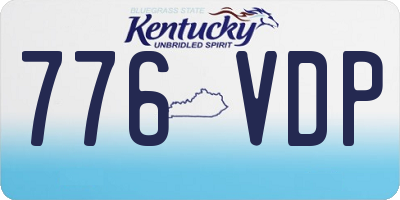 KY license plate 776VDP