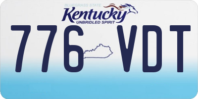 KY license plate 776VDT