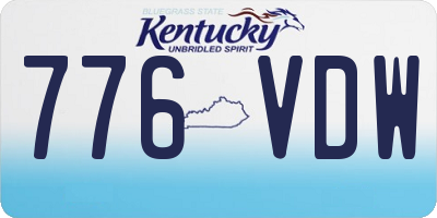 KY license plate 776VDW
