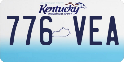 KY license plate 776VEA
