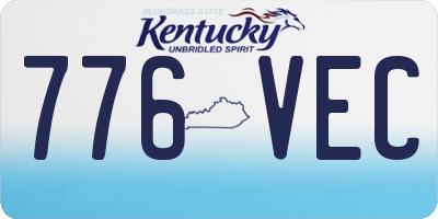 KY license plate 776VEC