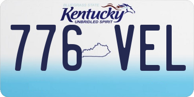 KY license plate 776VEL
