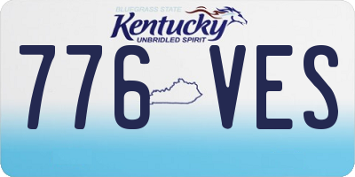 KY license plate 776VES