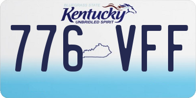 KY license plate 776VFF