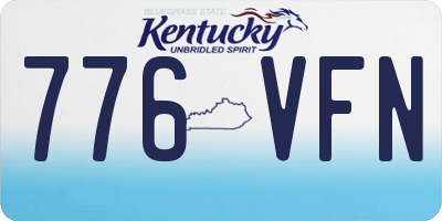 KY license plate 776VFN