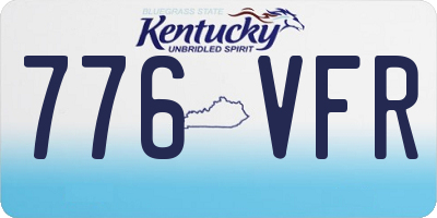 KY license plate 776VFR