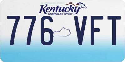 KY license plate 776VFT