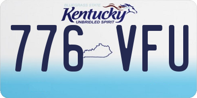 KY license plate 776VFU