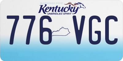 KY license plate 776VGC