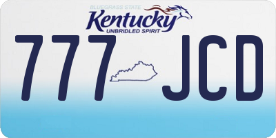 KY license plate 777JCD