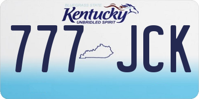 KY license plate 777JCK