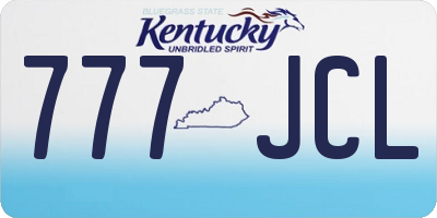 KY license plate 777JCL