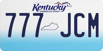 KY license plate 777JCM