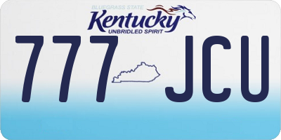 KY license plate 777JCU