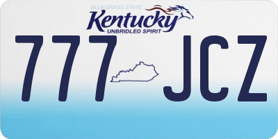 KY license plate 777JCZ