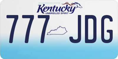 KY license plate 777JDG