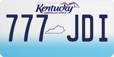 KY license plate 777JDI