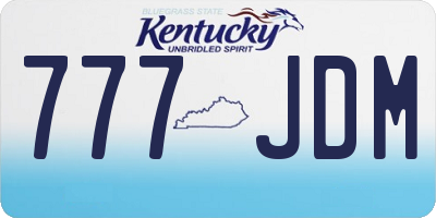 KY license plate 777JDM