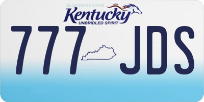 KY license plate 777JDS