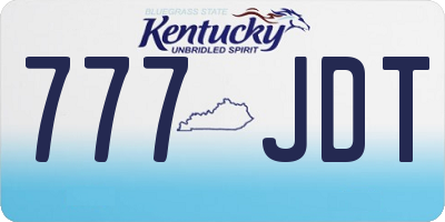 KY license plate 777JDT
