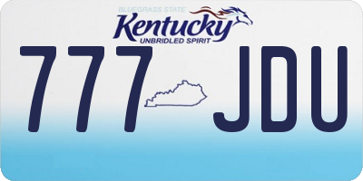 KY license plate 777JDU