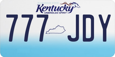 KY license plate 777JDY