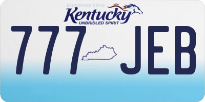 KY license plate 777JEB