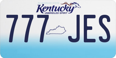 KY license plate 777JES