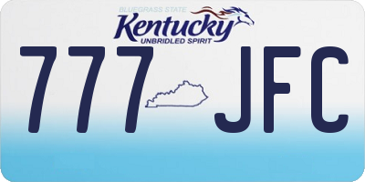 KY license plate 777JFC