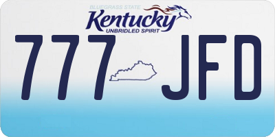 KY license plate 777JFD