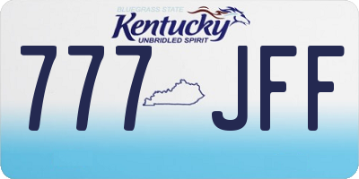 KY license plate 777JFF