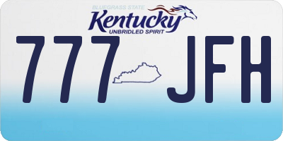 KY license plate 777JFH