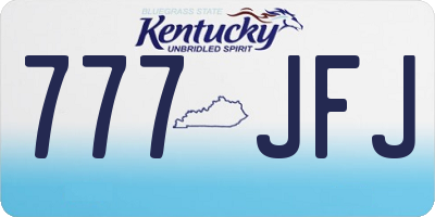 KY license plate 777JFJ